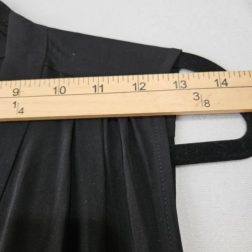 Vince Maxi Dress S Black 100% Silk Sleeveless V-Neck Drawstring Waist Minimalist